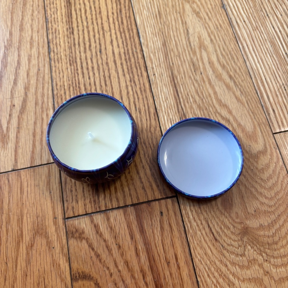Dark Purple Scented Zodiac Candle